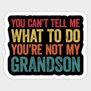 You Cant Tell Me What To Do You're Not My Grandson Sticker